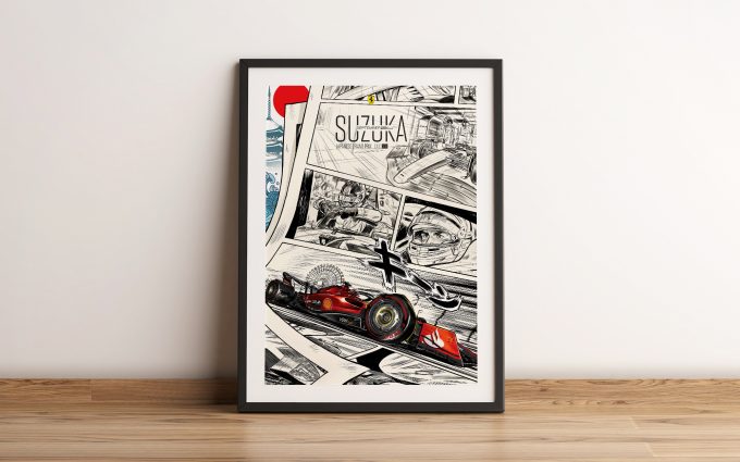 Japan 2023 Ferrari F1 Poster