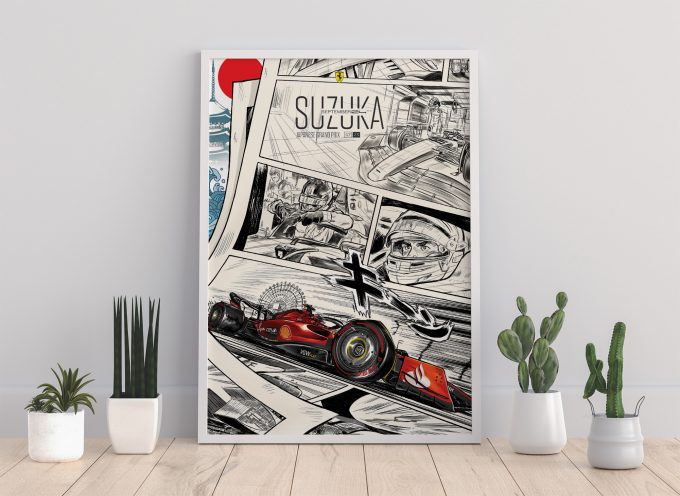 Japan 2023 Ferrari F1 Poster