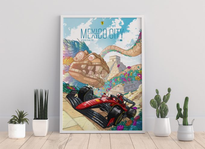 Mexico 2023 Ferrari F1 Poster