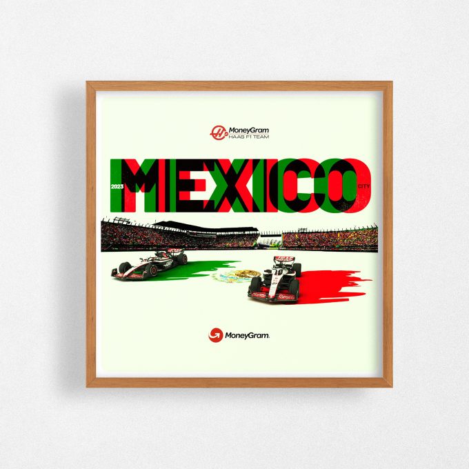 Mexico 2023 Haas F1 Poster