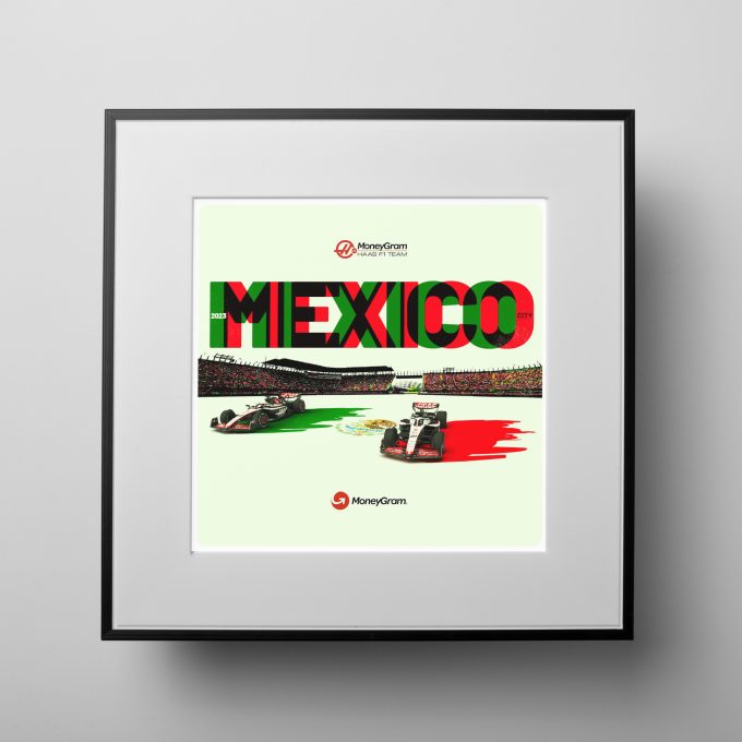 Mexico 2023 Haas F1 Poster