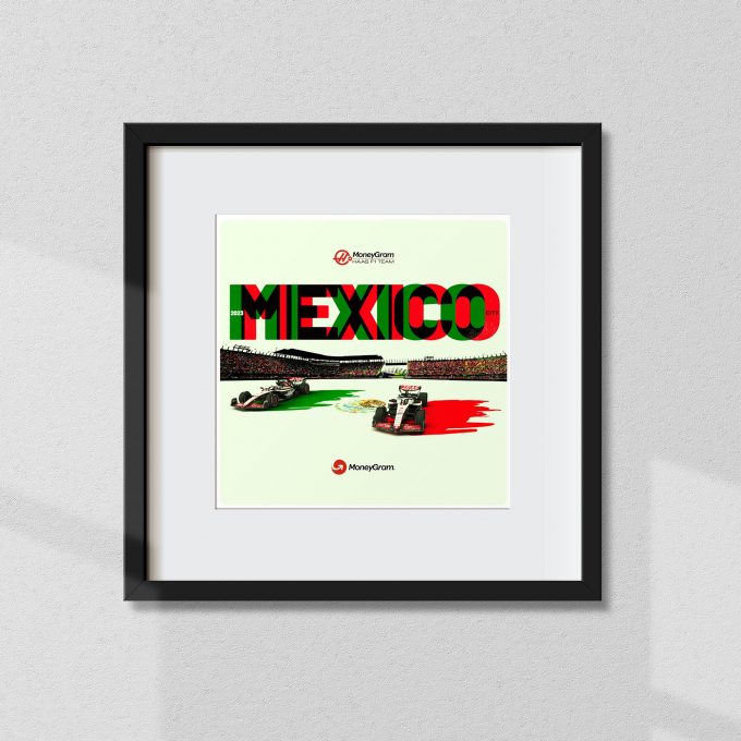 Mexico 2023 Haas F1 Poster