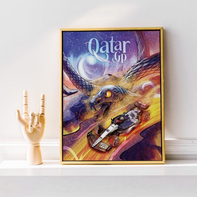 Qatar 2023 Alpha Tauri F1 Poster