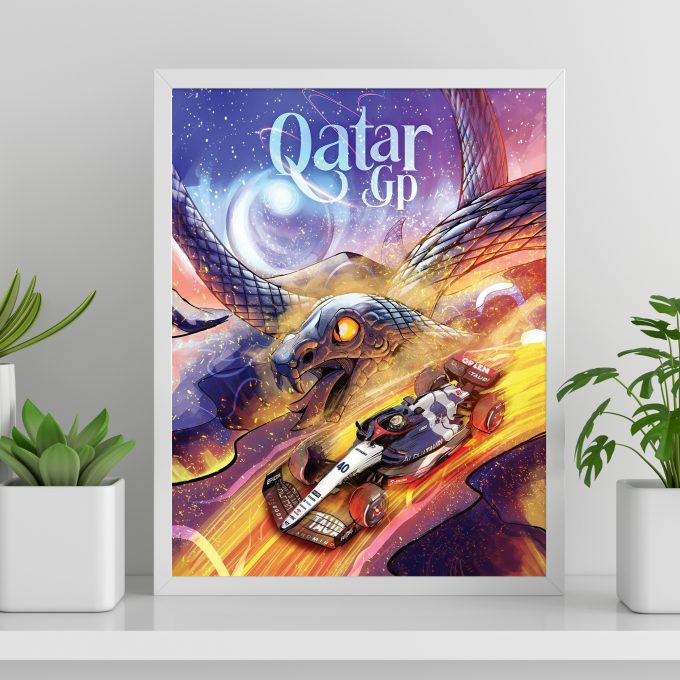 Qatar 2023 Alpha Tauri F1 Poster