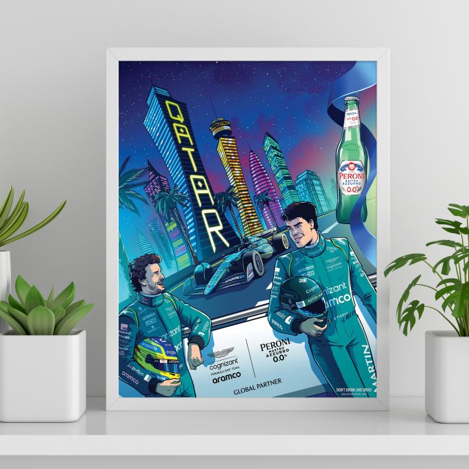 Qatar 2023 Aston Martin F1 Poster