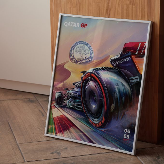 Qatar 2023 Mercedes F1 Poster