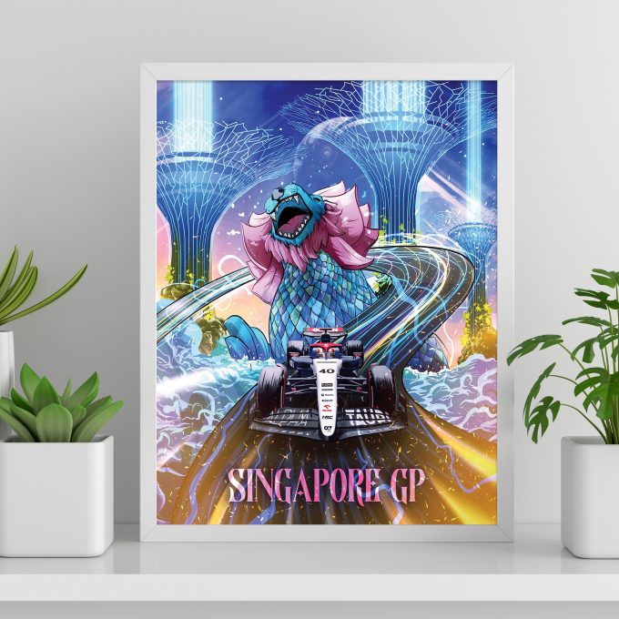 Singapore 2023 Alpha Tauri F1 Poster