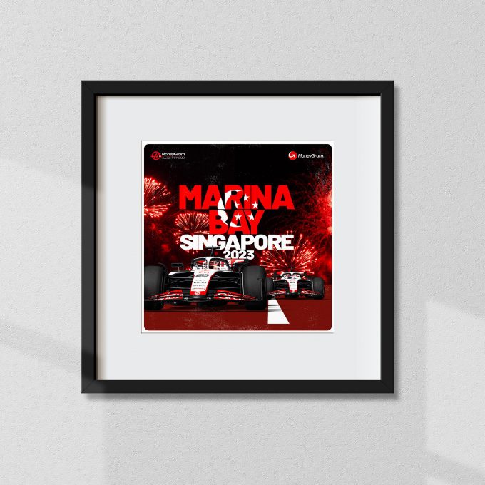 Singapore 2023 Haas F1 Poster