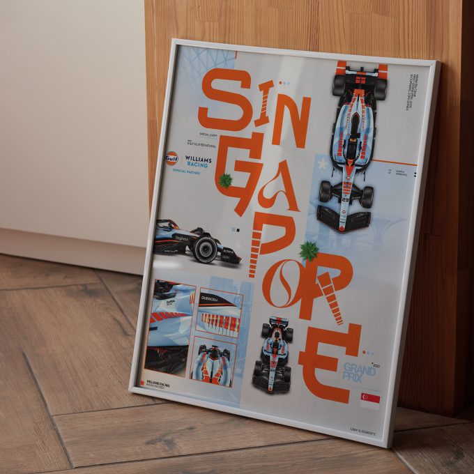 Singapore 2023 Williams F1 Poster