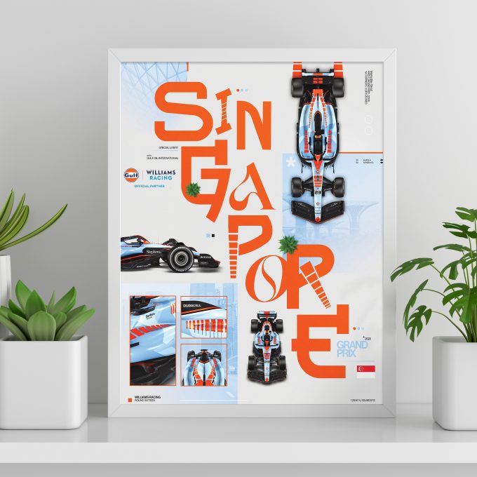 Singapore 2023 Williams F1 Poster