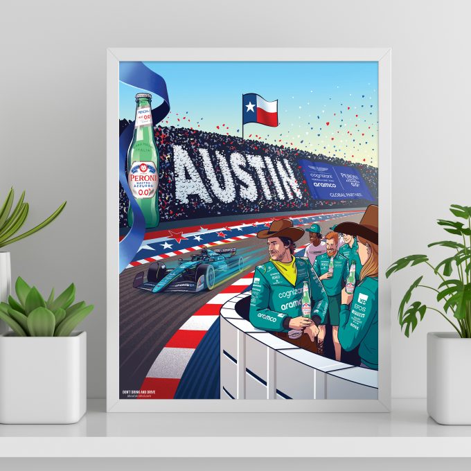 USA 2023 Aston Martin F1 Poster