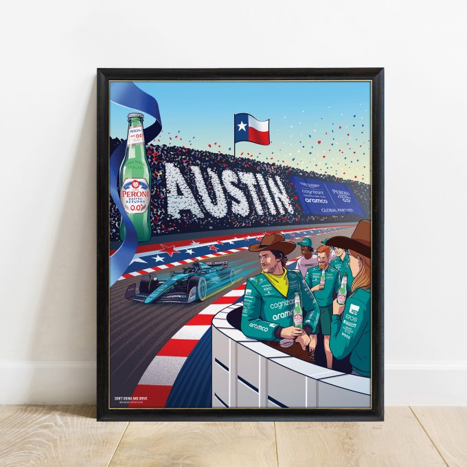 USA 2023 Aston Martin F1 Poster