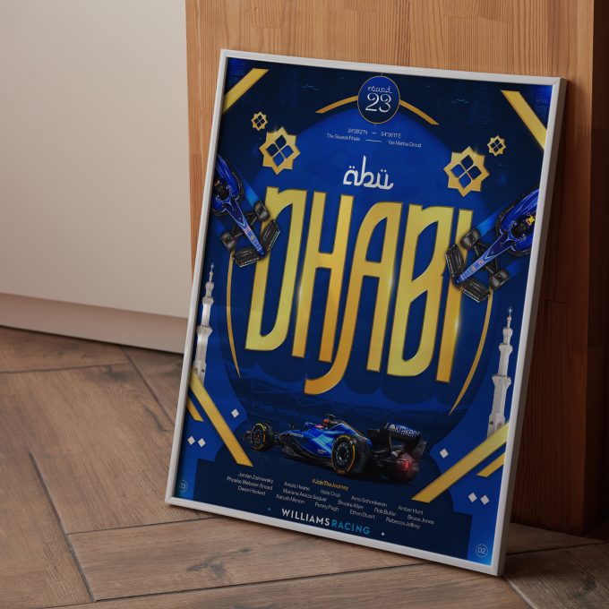 Abu Dhabi 2023 Williams F1 Poster