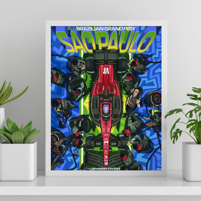 Brazil 2023 Alfa Romeo F1 Poster