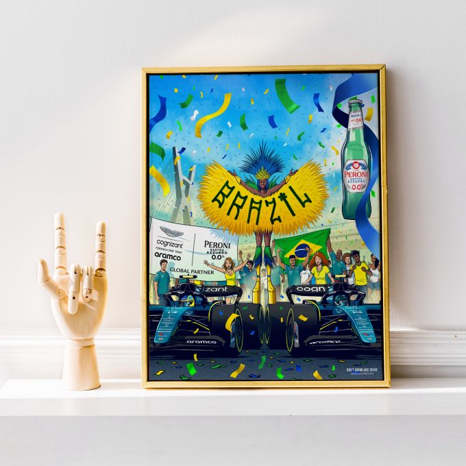 Brazil 2023 Aston Martin F1 Poster