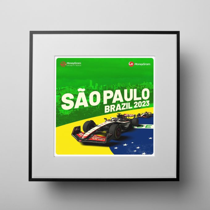 Brazil 2023 Haas F1 Poster