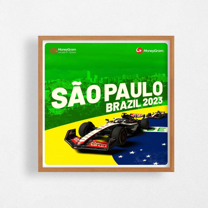 Brazil 2023 Haas F1 Poster