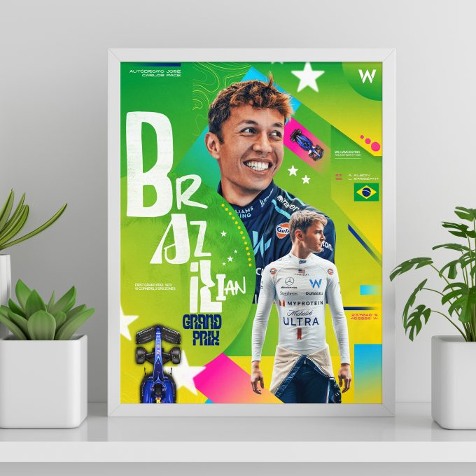 Brazil 2023 Williams F1 Poster