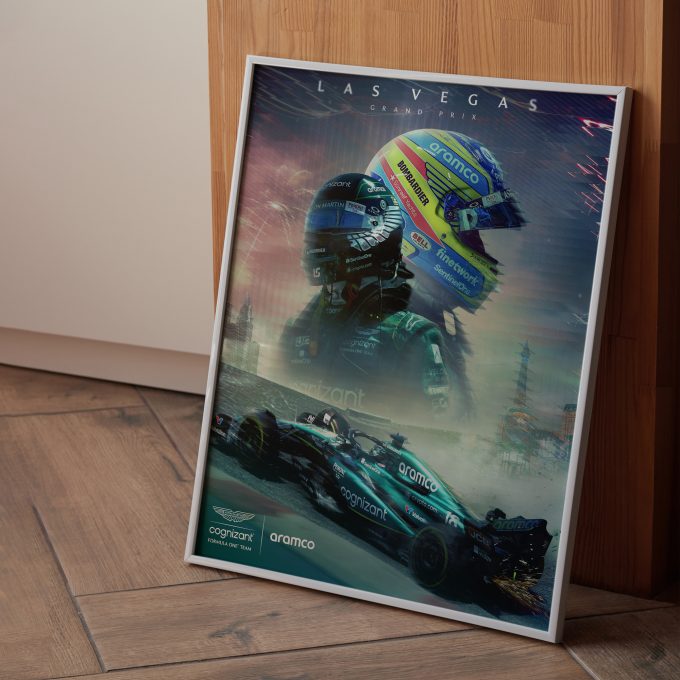 Las Vegas 2023 Aston Martin F1 Poster