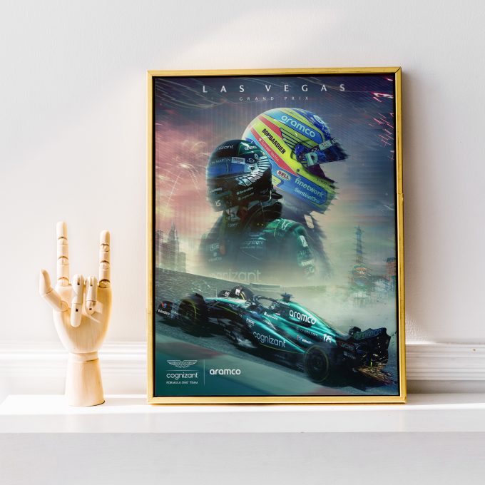 Las Vegas 2023 Aston Martin F1 Poster