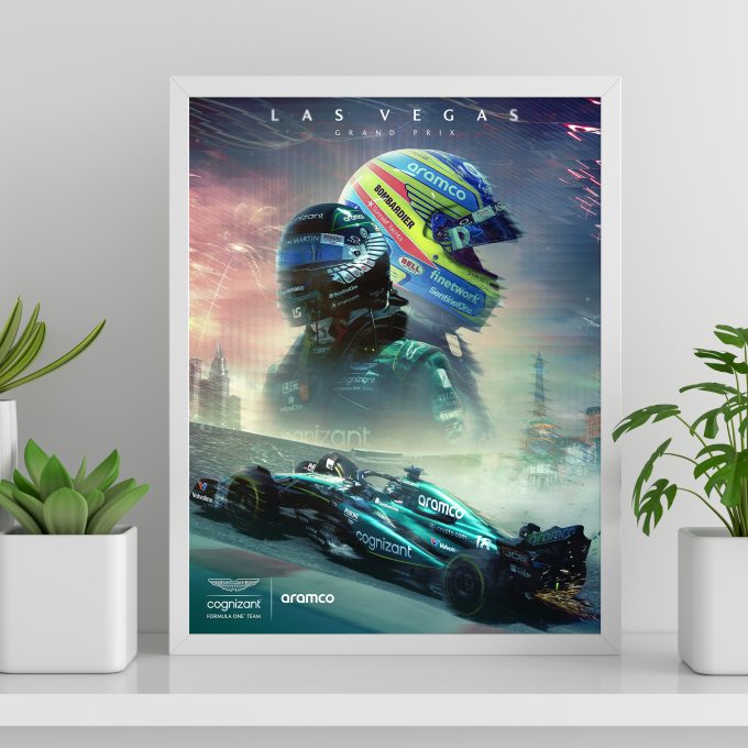 Las Vegas 2023 Aston Martin F1 Poster