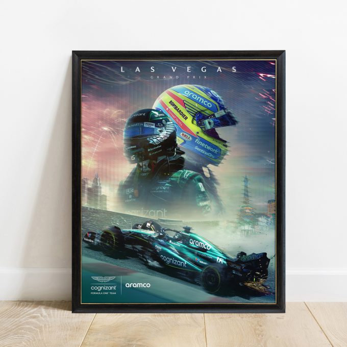 Las Vegas 2023 Aston Martin F1 Poster