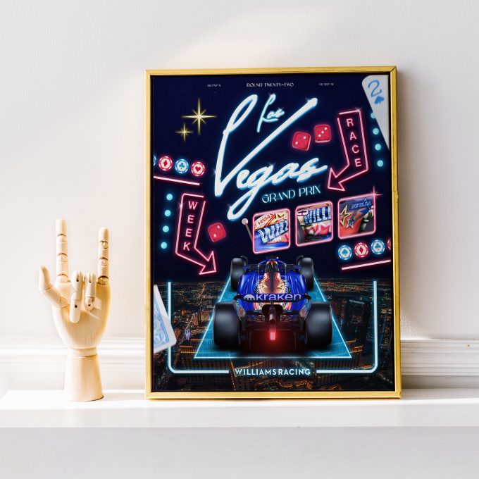 Las Vegas 2023 Williams F1 Poster