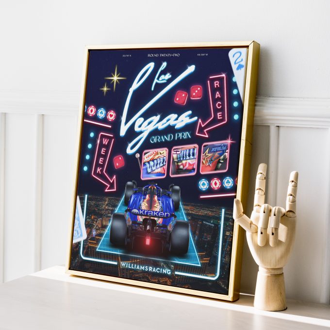 Las Vegas 2023 Williams F1 Poster