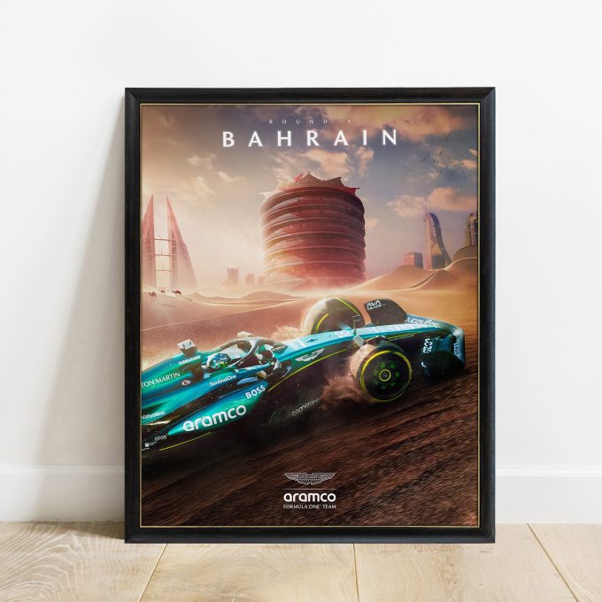 Bahrain 2024 Aston Martin F1 Poster