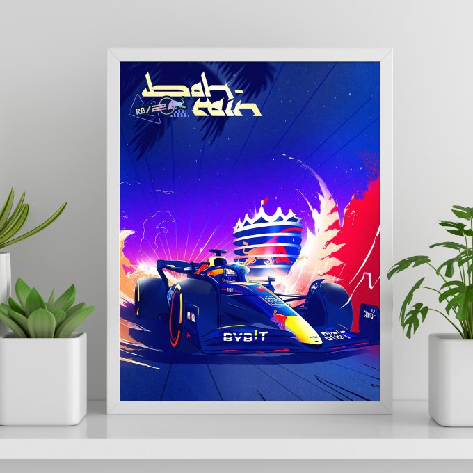 Bahrain 2024 Red Bull F1 Poster