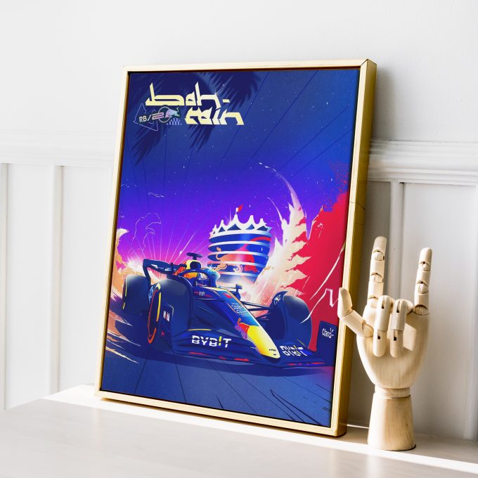 Bahrain 2024 Red Bull F1 Poster