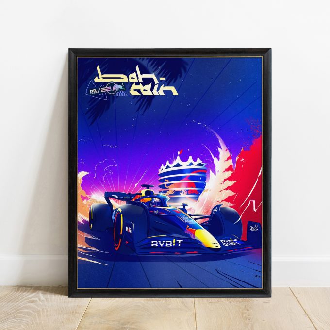 Bahrain 2024 Red Bull F1 Poster