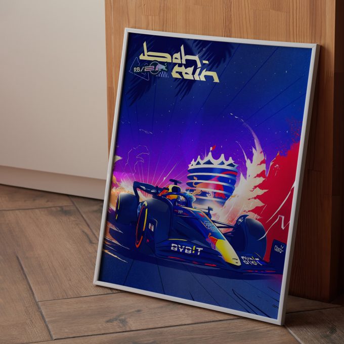 Bahrain 2024 Red Bull F1 Poster