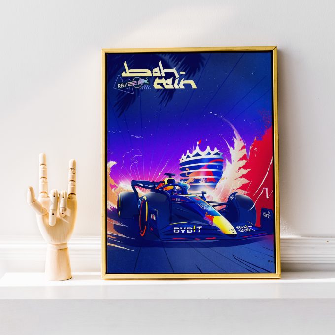 Bahrain 2024 Red Bull F1 Poster