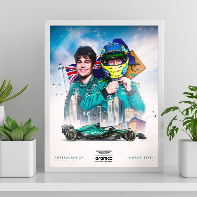 Australia 2024 Aston Martin F1 Poster