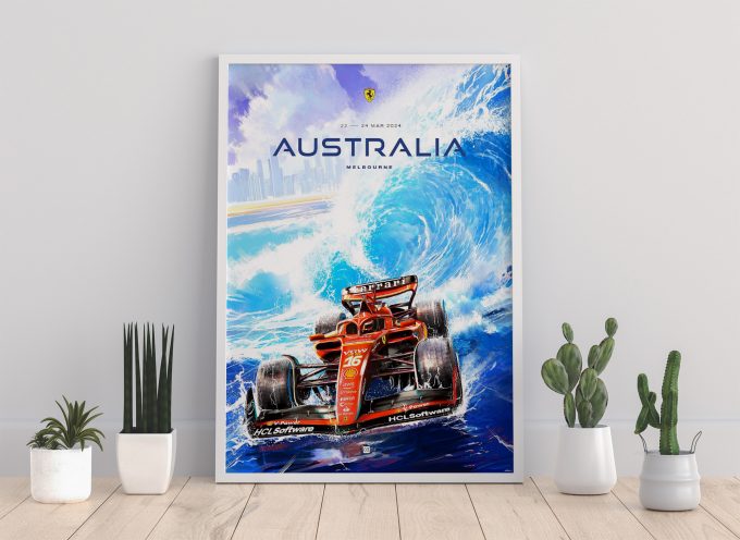 Australia 2024 Ferrari F1 Poster