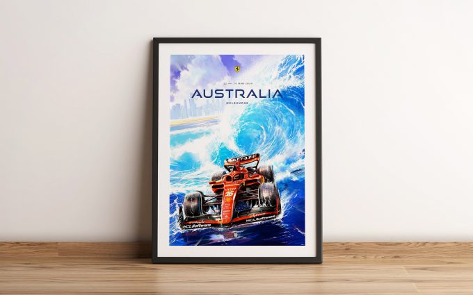 Australia 2024 Ferrari F1 Poster