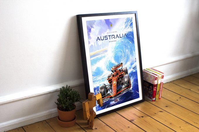 Australia 2024 Ferrari F1 Poster