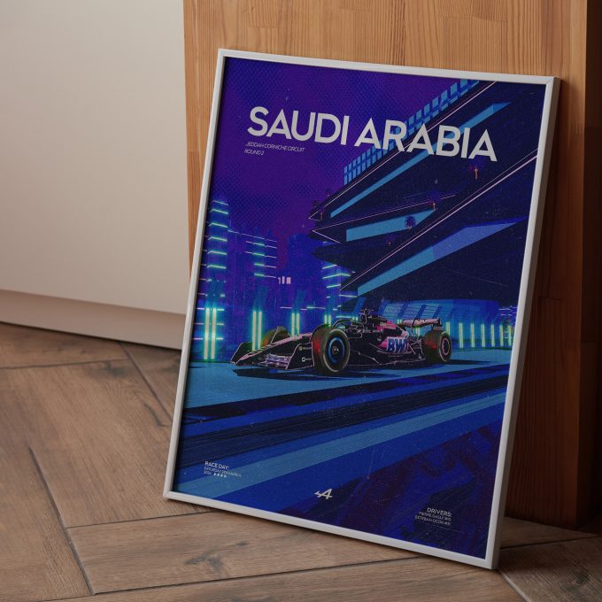 Saudi Arabia 2024 Alpine F1 Poster