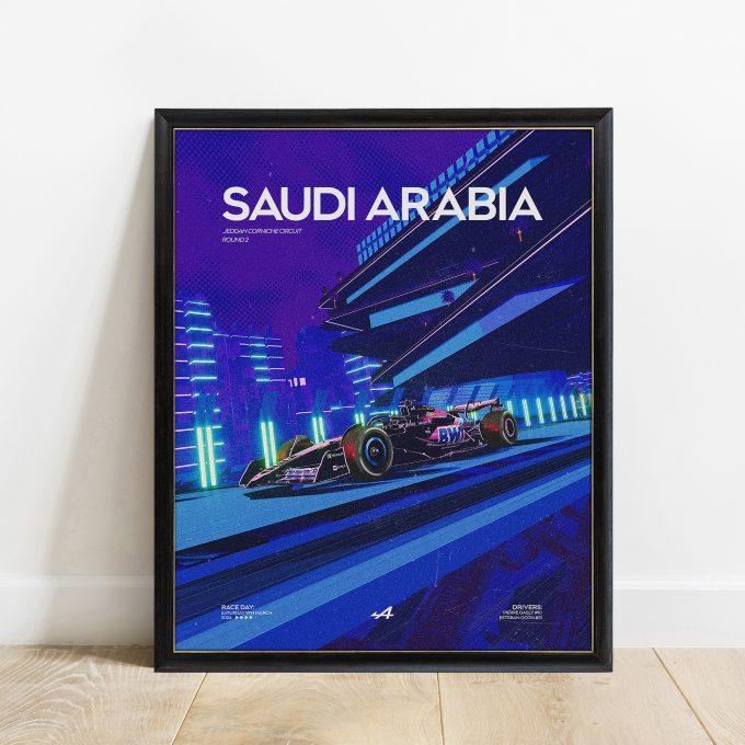 Saudi Arabia 2024 Alpine F1 Poster