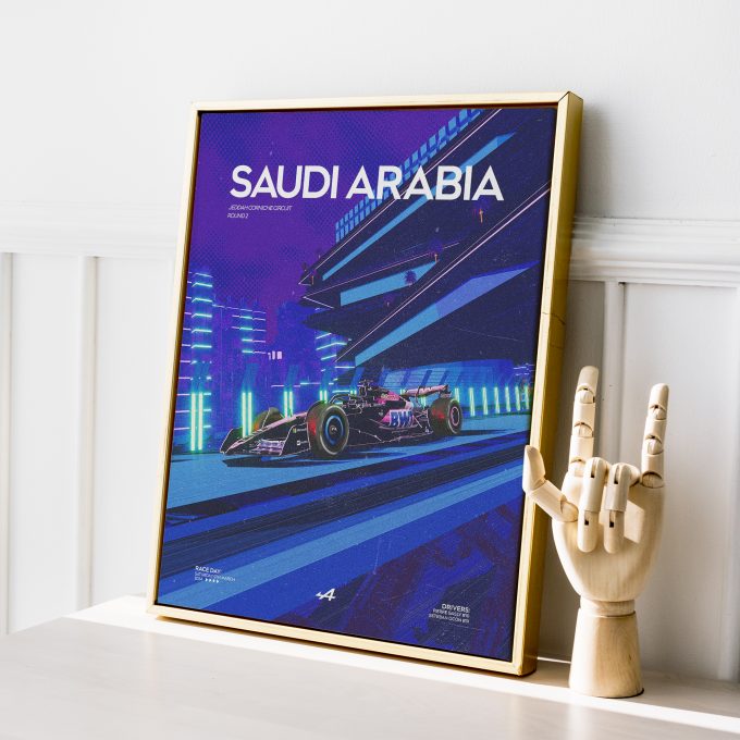 Saudi Arabia 2024 Alpine F1 Poster