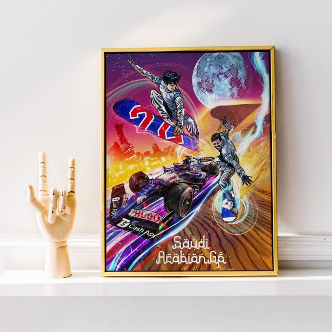 Saudi Arabia 2024 Racing Bulls F1 Poster