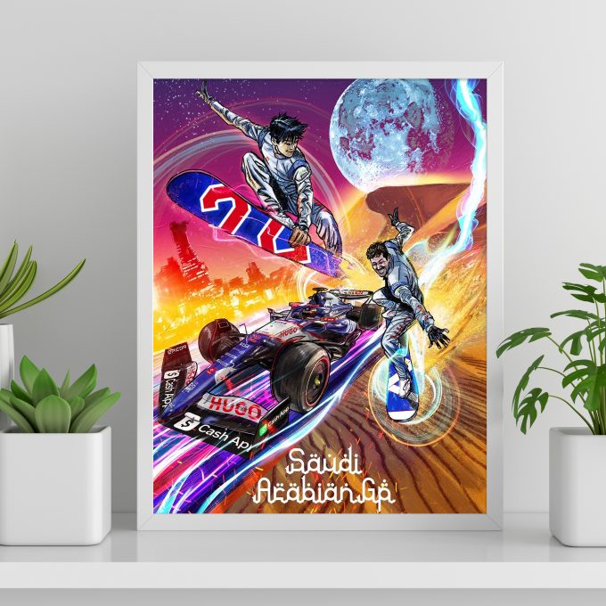 Saudi Arabia 2024 Racing Bulls F1 Poster