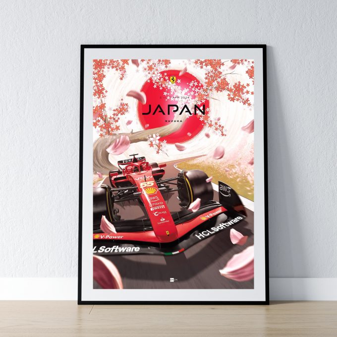 Japan 2024 Ferrari F1 Poster