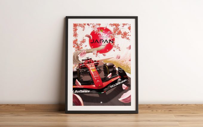 Japan 2024 Ferrari F1 Poster