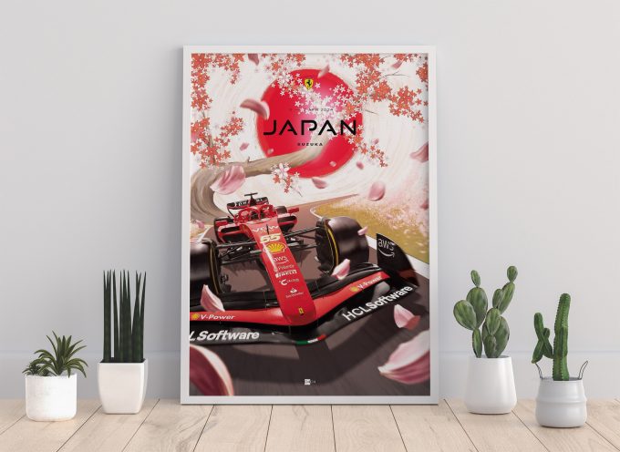 Japan 2024 Ferrari F1 Poster