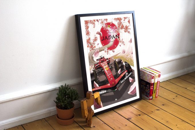 Japan 2024 Ferrari F1 Poster