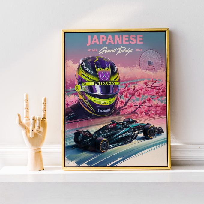 Japan 2024 Mercedes F1 Poster