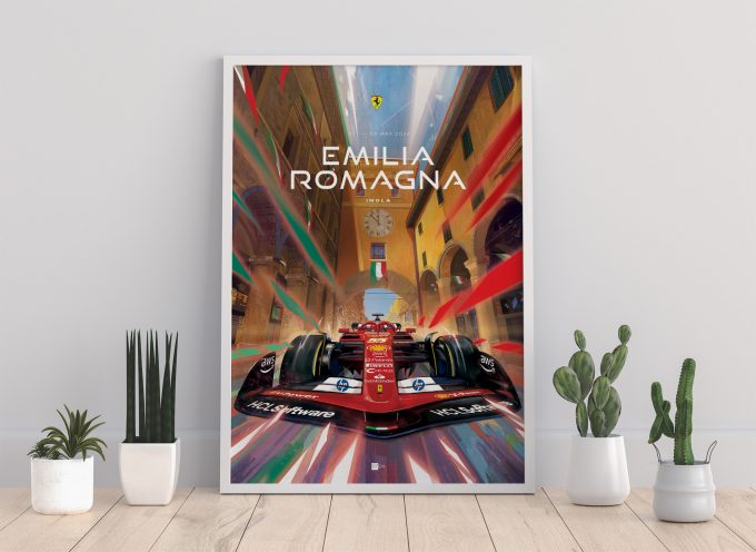 Emilia Romagna 2024 Ferrari F1 Poster