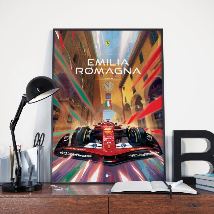 Emilia Romagna 2024 Ferrari F1 Poster